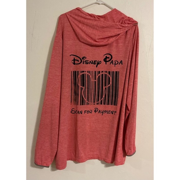 Patagonia Disney Papa Mens Long Sleeve Hooded Shirt Coral Red Size XL - Picture 4 of 4